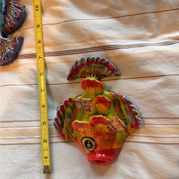 Set of 3 Vintage Italian Ceramic Fish - MCM Wall Art